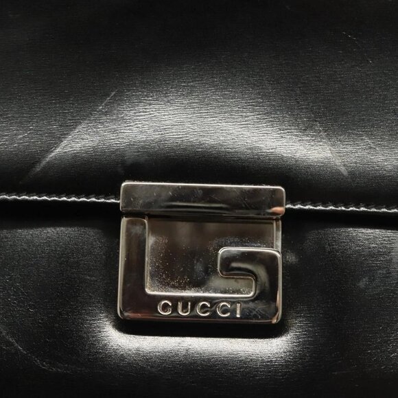 GUCCI Shoulder Bag Leather Black Silver 007 2023 - Picture 10 of 16
